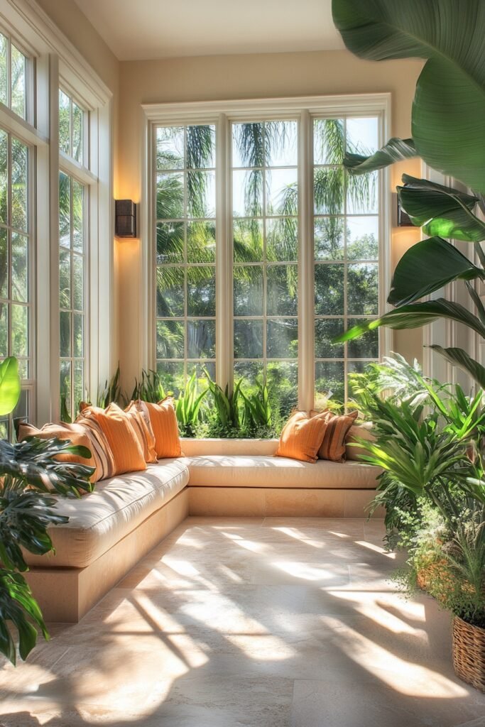 Tropical Coralstone Sunroom