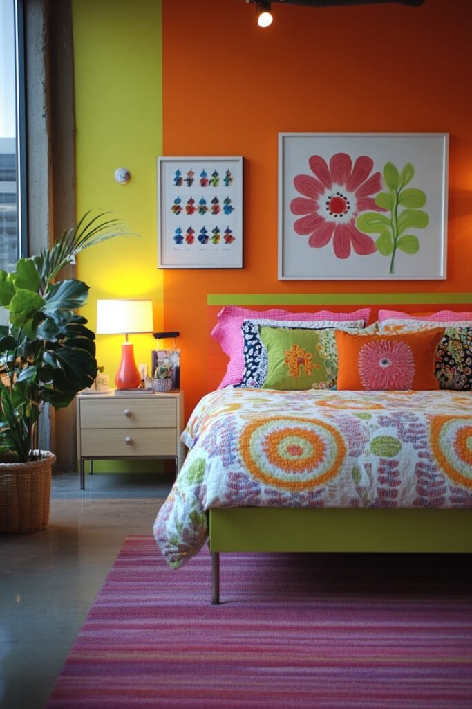 Vibrant Color Block Room