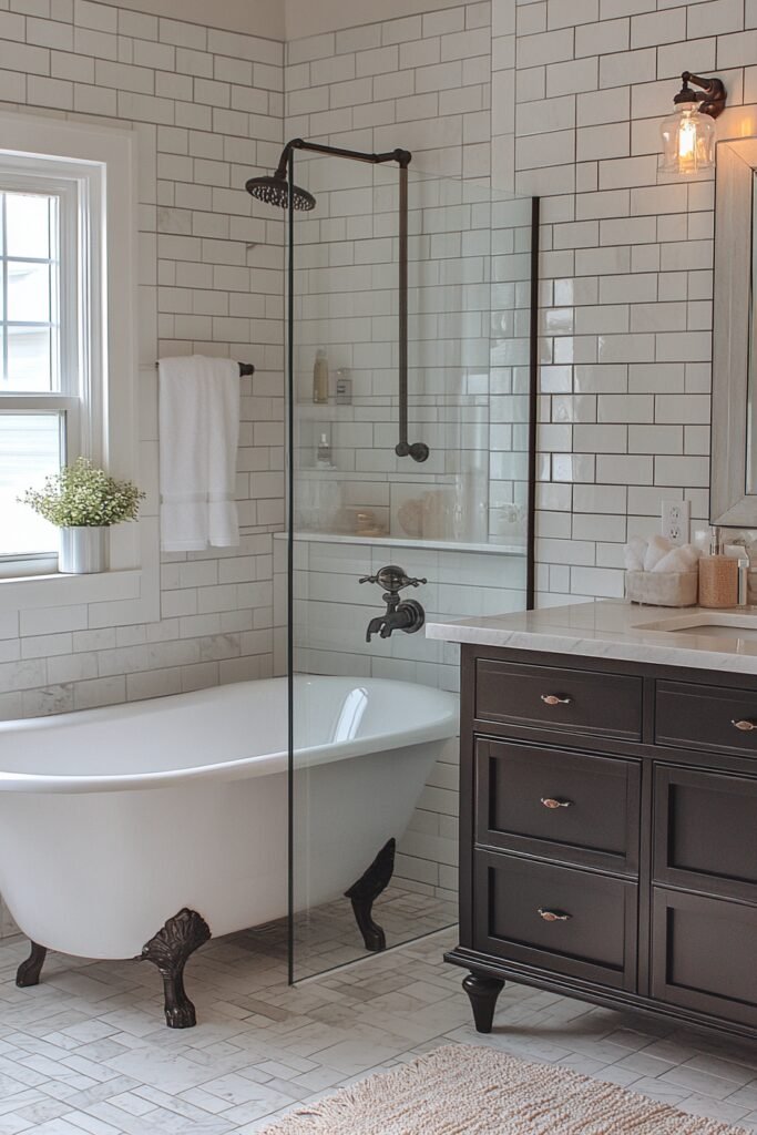 Vintage Meets Modern Bath