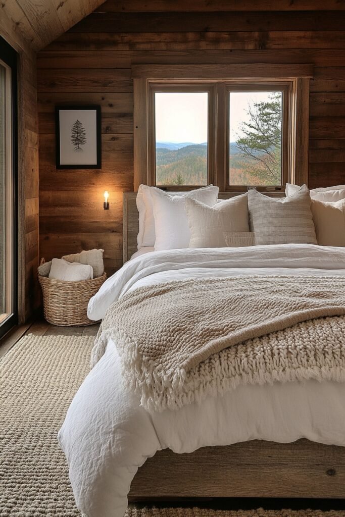 Warm Cabin Guest Room