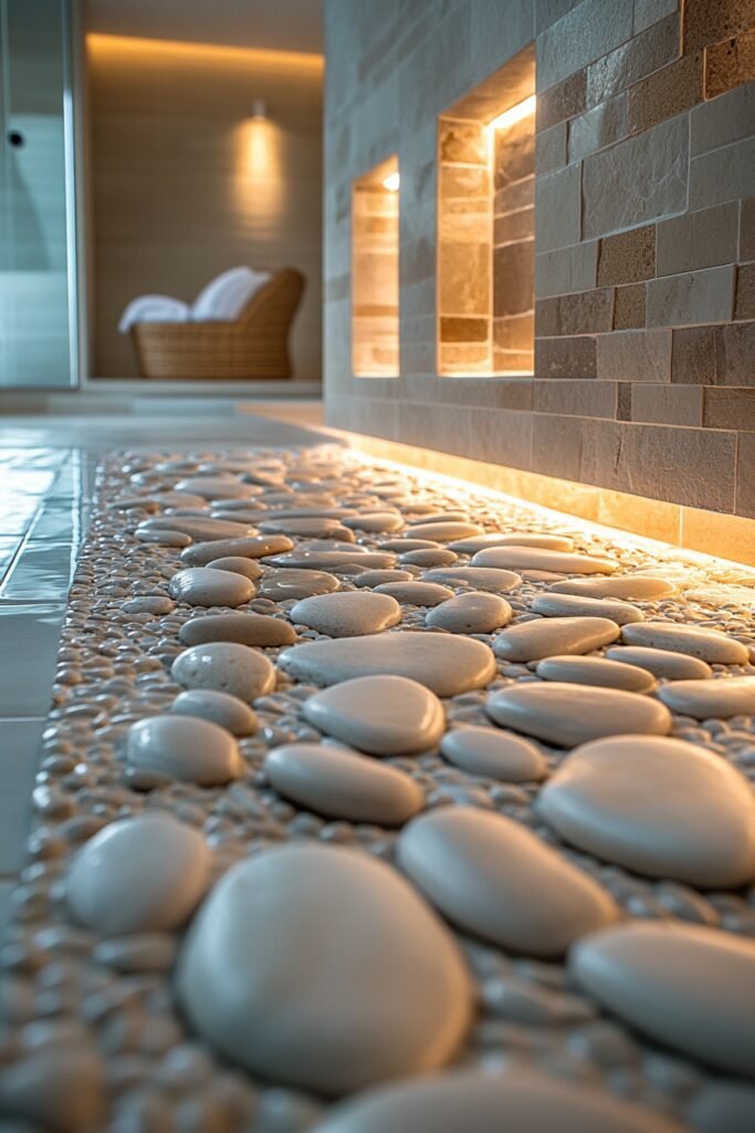 Zen Pebble Shower Space