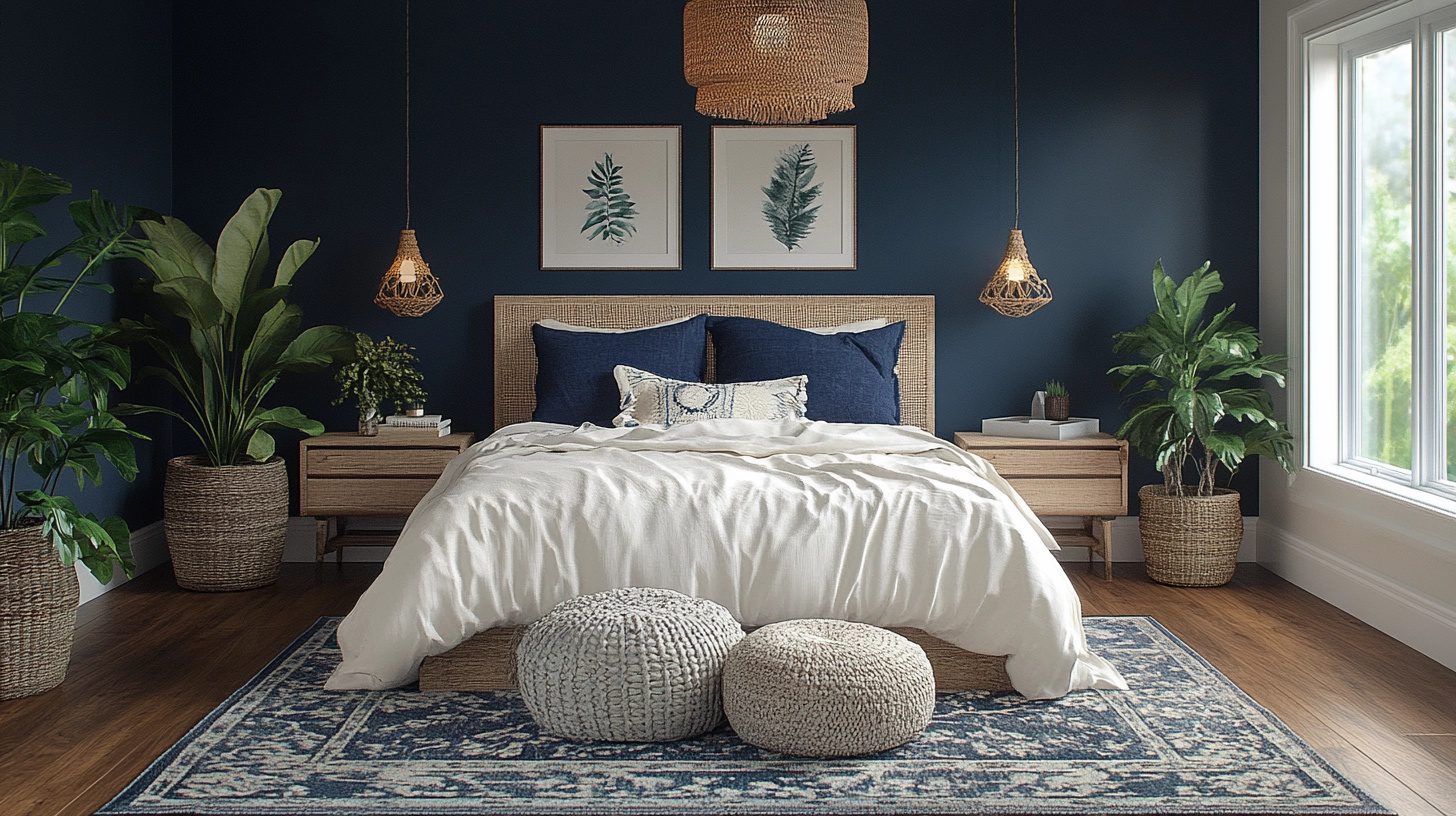 29 Navy Blue Boho Bedroom Ideas For Creating A Peaceful And Inviting ...