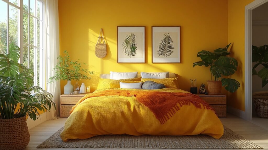 yellow boho bedroom ideas