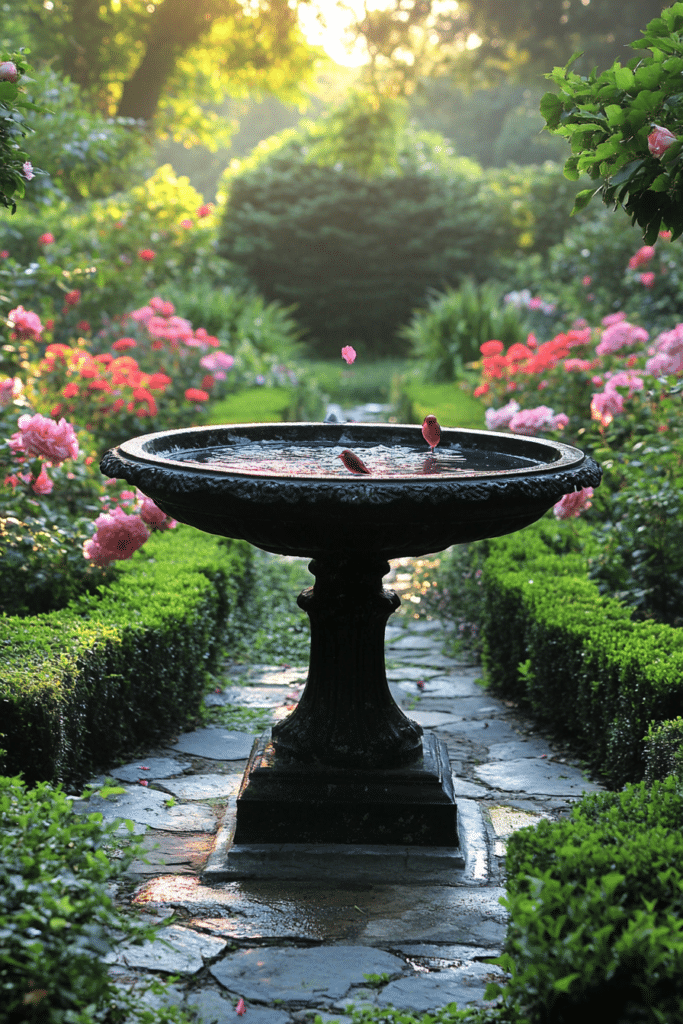 Baroque-Style Bird Baths