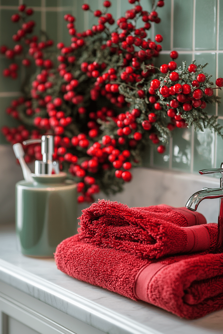 29 Christmas Bathroom Decor Ideas For A Stylish And Merry Bathroom