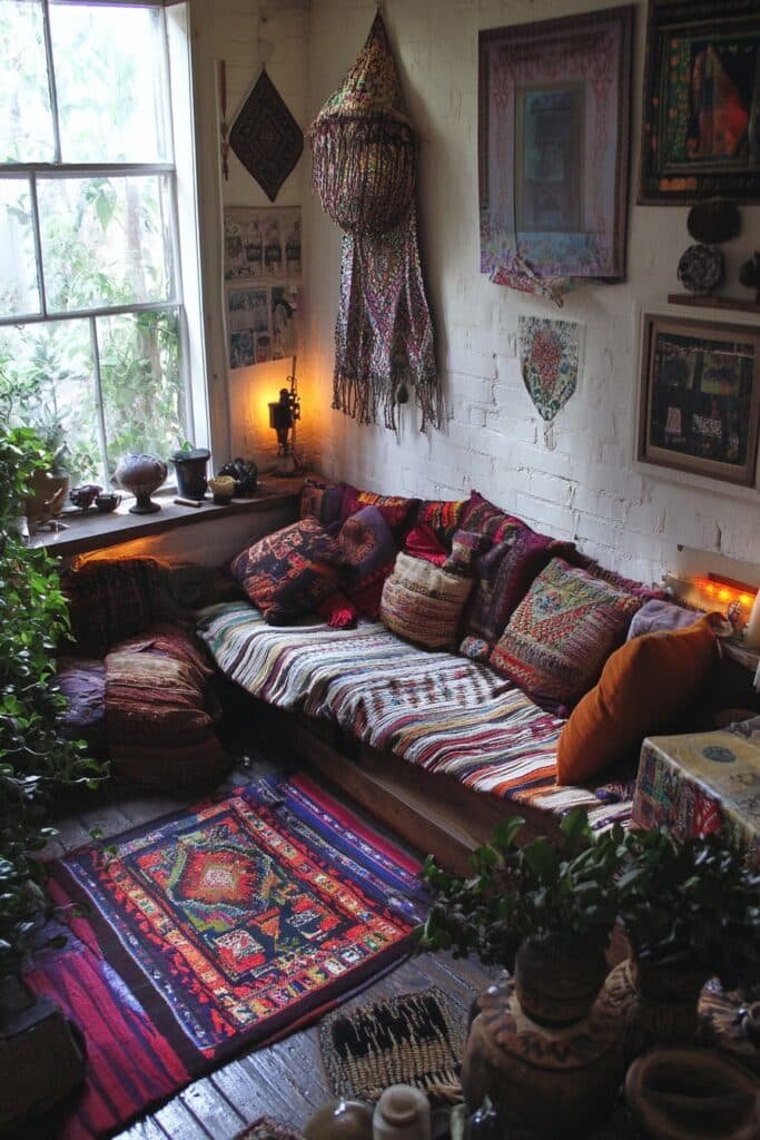 Boho Bliss Barndominium Living Room