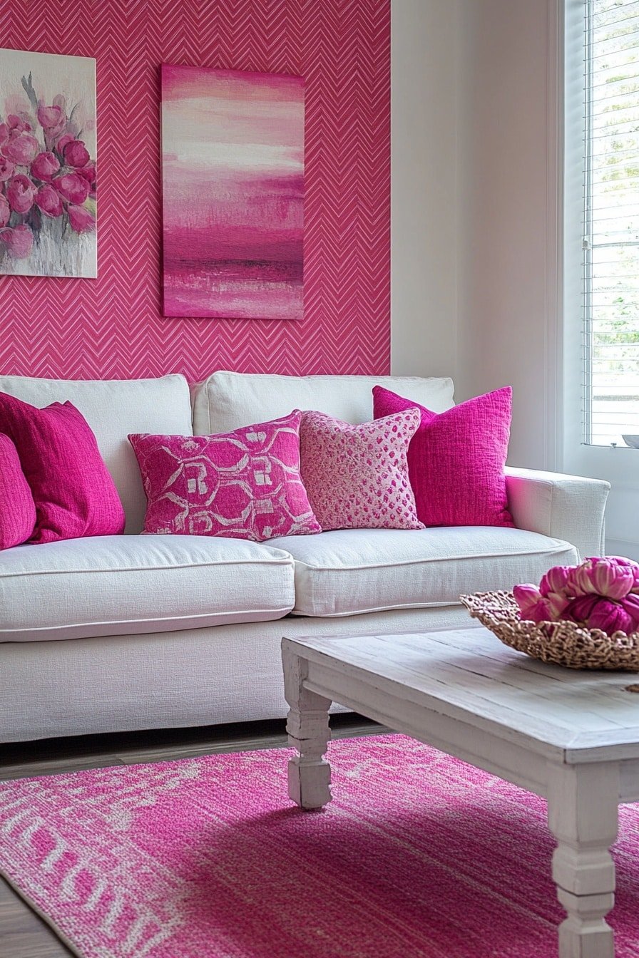 29 Pink Living Room Ideas To Brighten Your Space With A Playful Twist ...