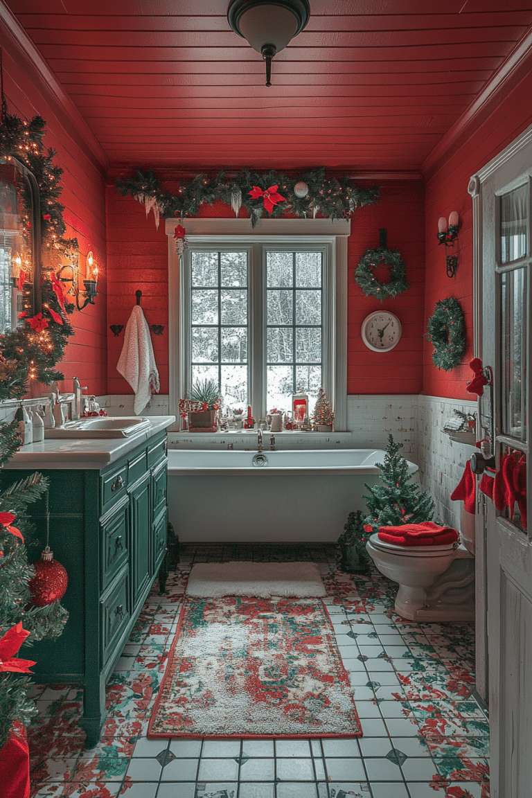 29 Christmas Bathroom Decor Ideas For A Stylish And Merry Bathroom ...