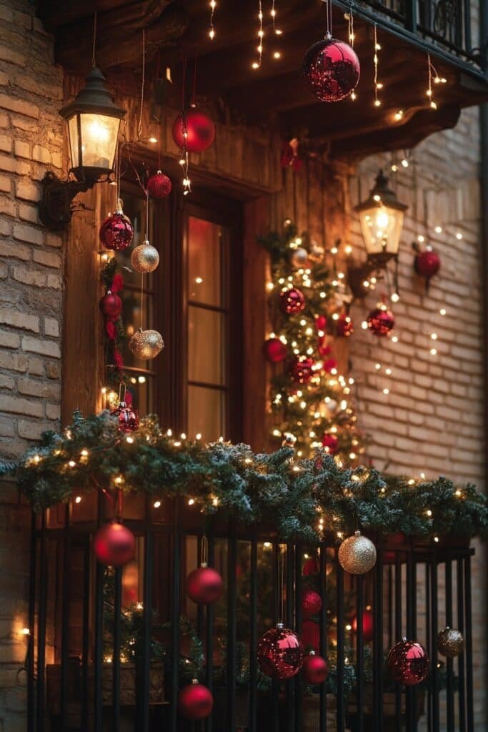 Festive Outdoor Balcony