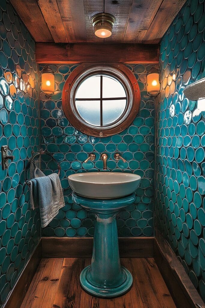 Fishing-Scale Powder Room