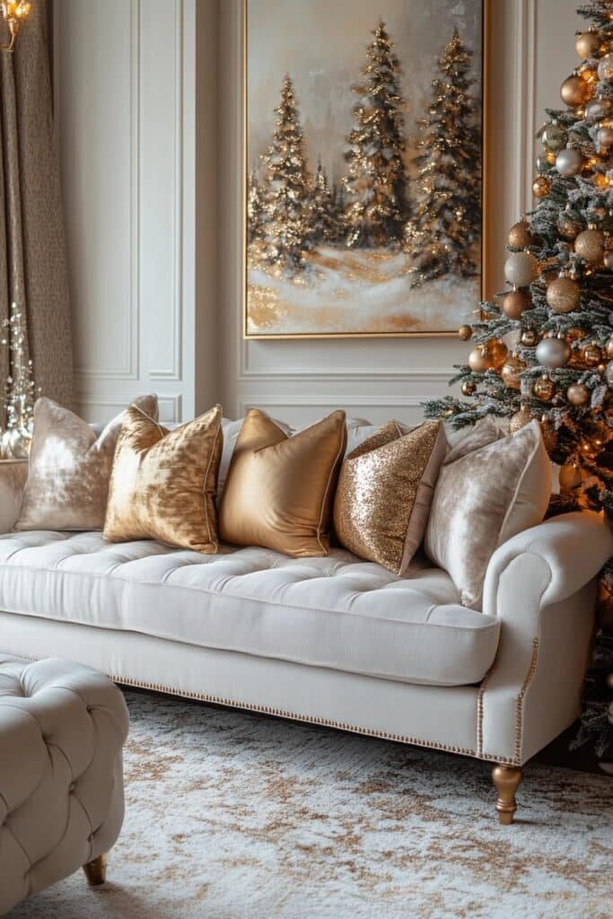 Glamorous Holiday Media Room