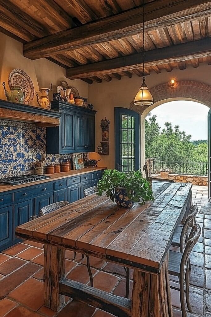 Mediterranean Barndominium Kitchen