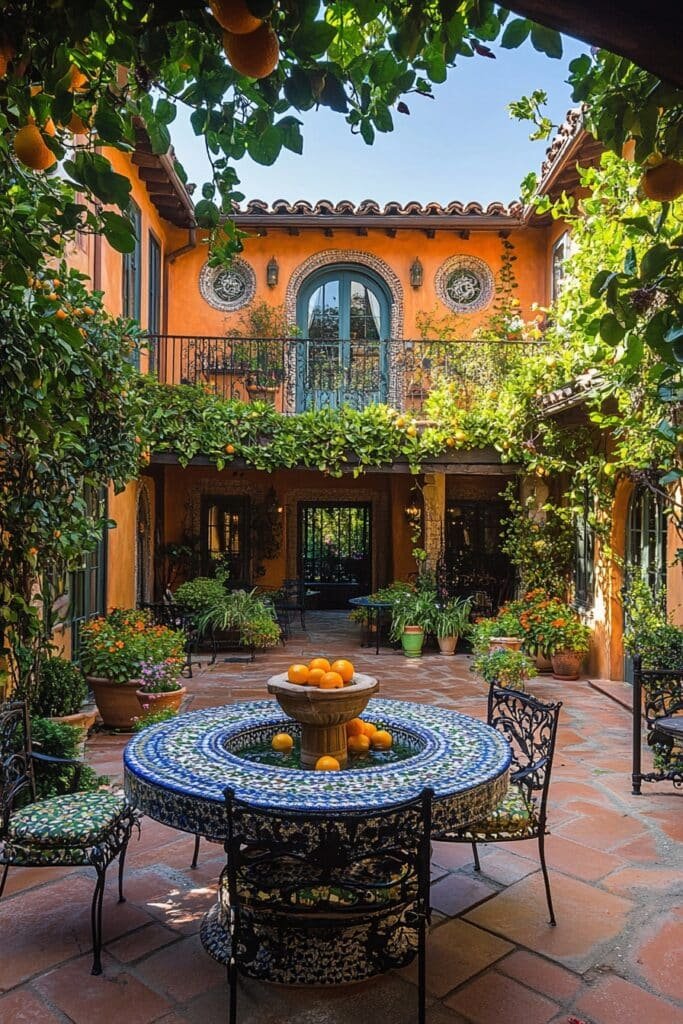 Mediterranean Courtyard Charm