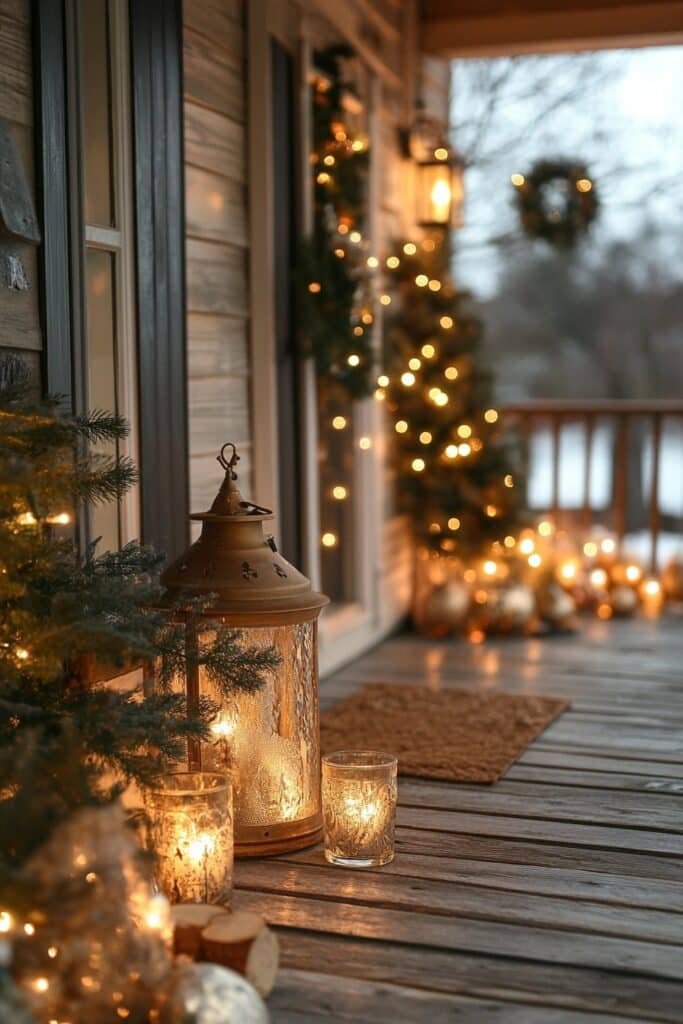 Minimalist Holiday Porch Design