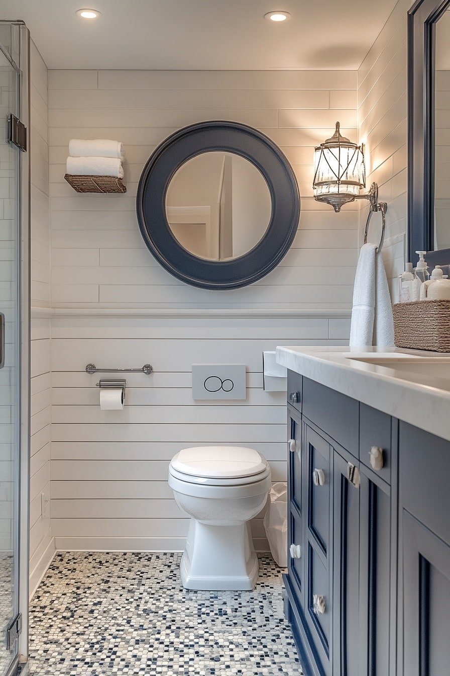 Illustration of Vintage-Inspired Apartment Renovation With Modern Plumbing Fixtures