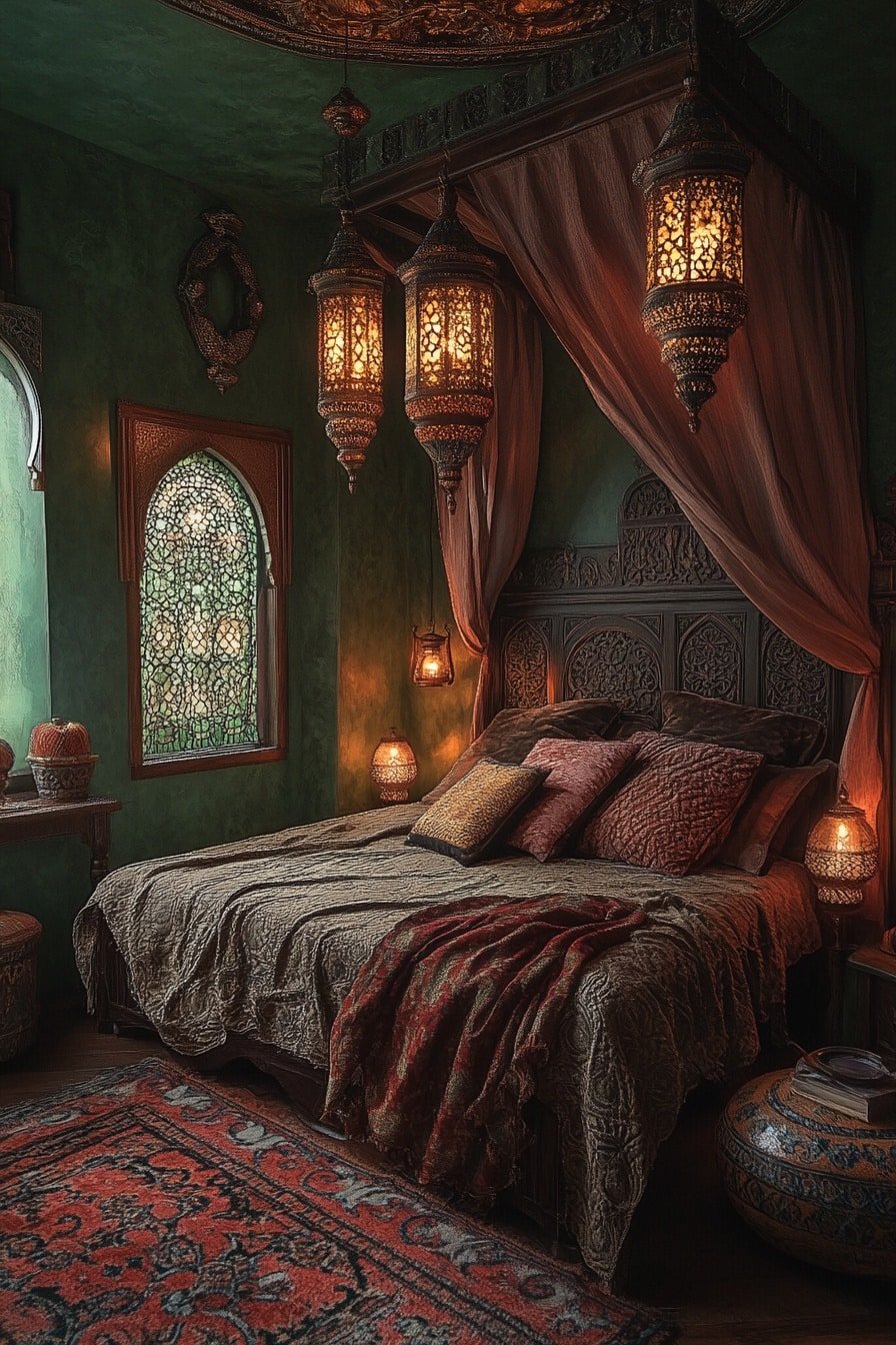 29 Green Fantasy Bedroom Ideas For A Tranquil And Enchanting Space ...