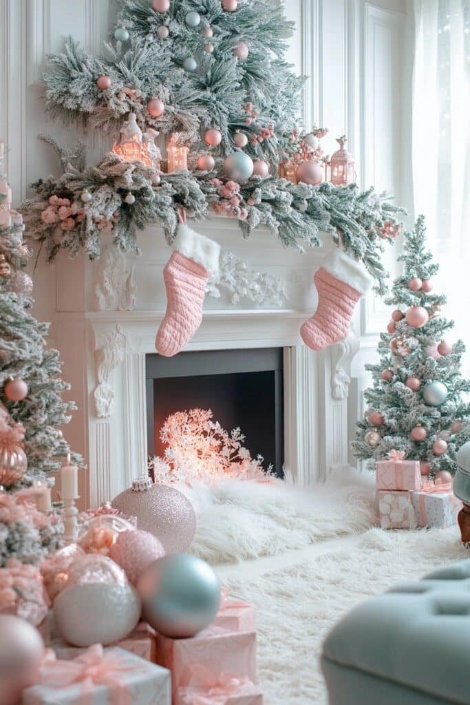 Pastel Holiday Hearth