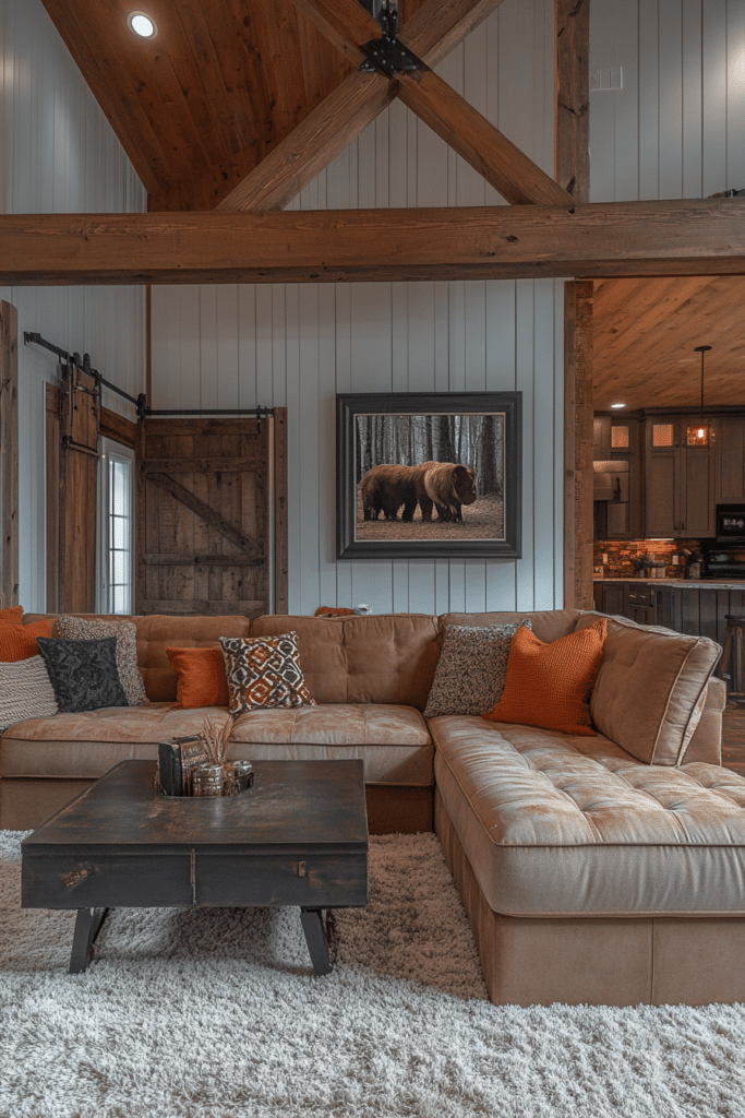 Plush Layers Barndominium Living Room