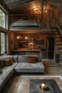 29 Small Cabin Interior With Loft Ideas For A Stylish And Efficient ...