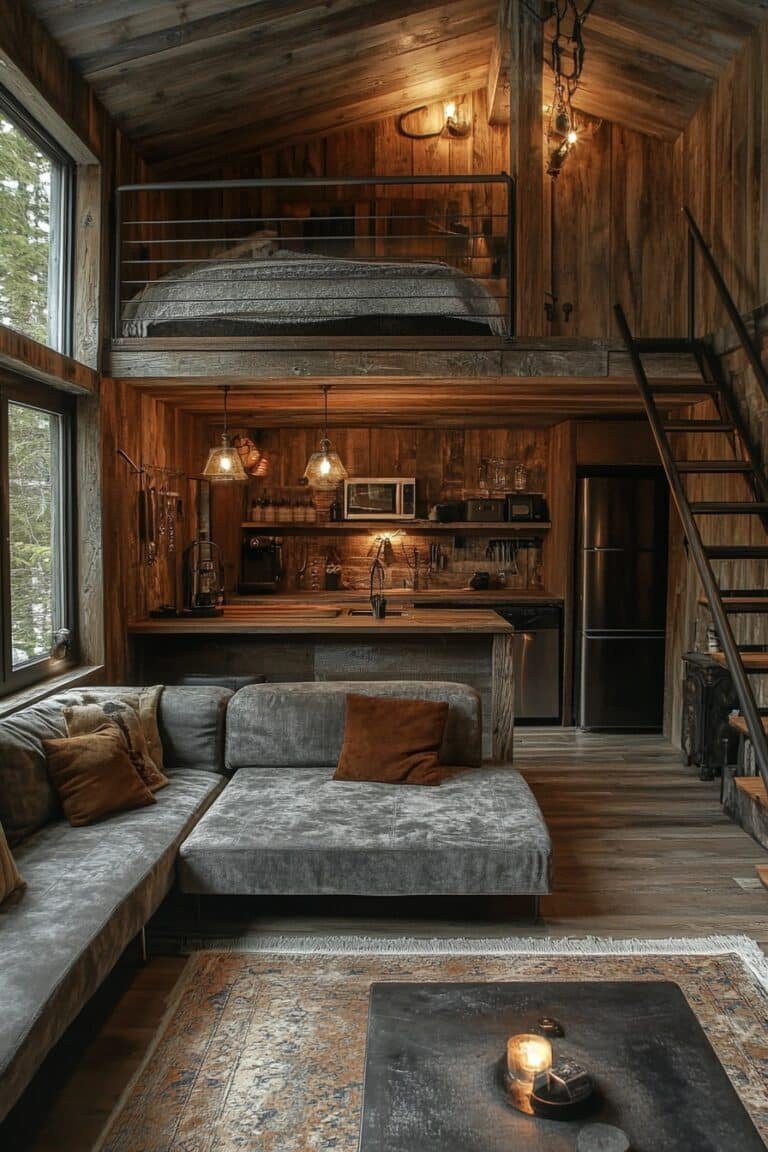 29 Small Cabin Interior With Loft Ideas For A Stylish And Efficient ...