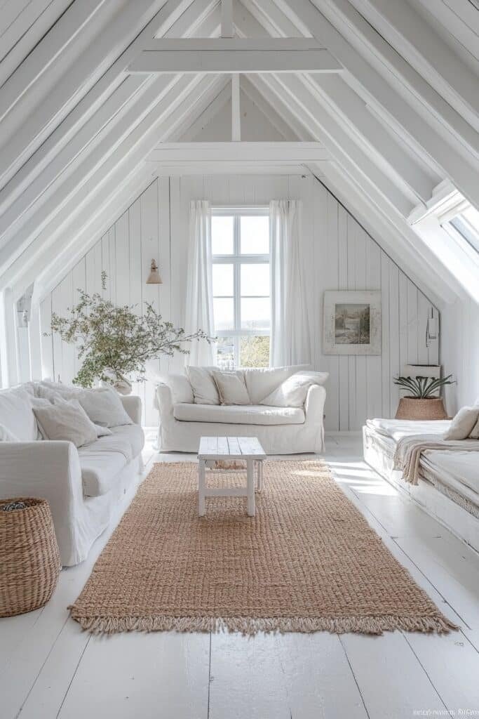 Scandinavian Light Barndominium Living Room