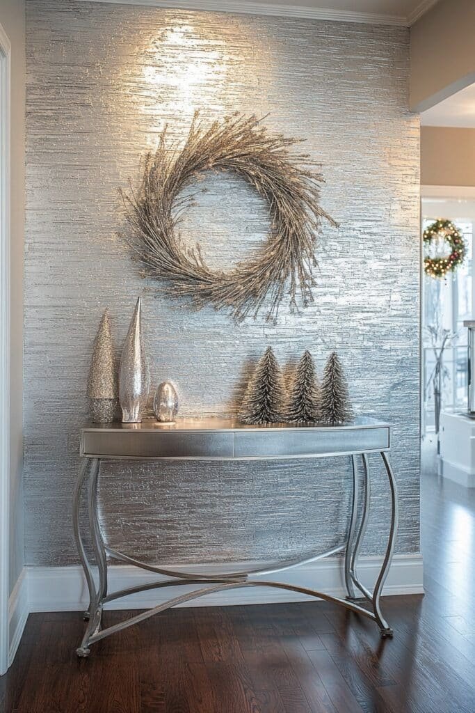 Sleek Silver Entryway