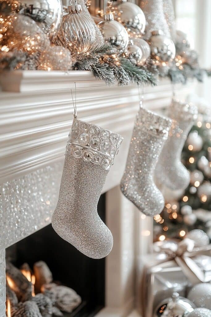 Sparkling Silver Mantel