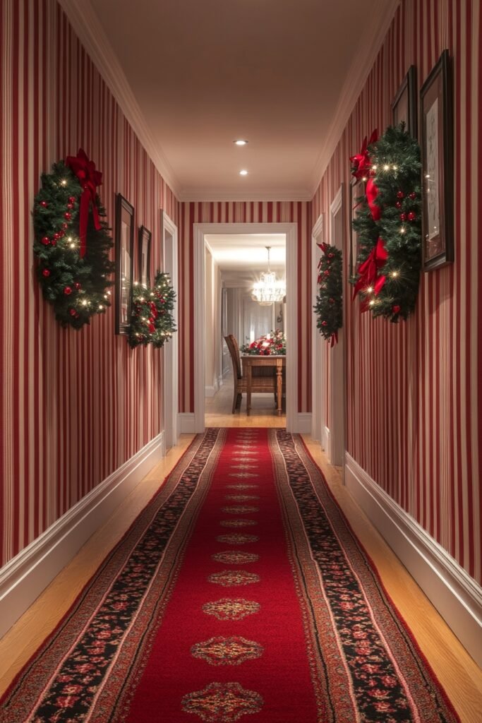 Striped Hallway Elegance