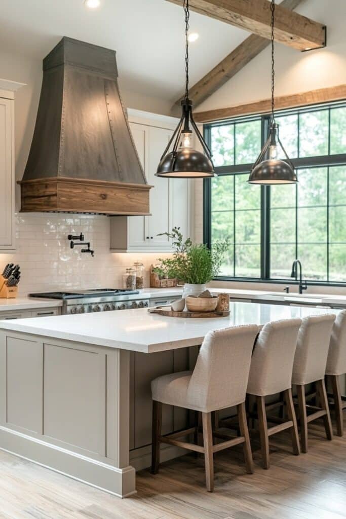 Transitional Barndominium Kitchen