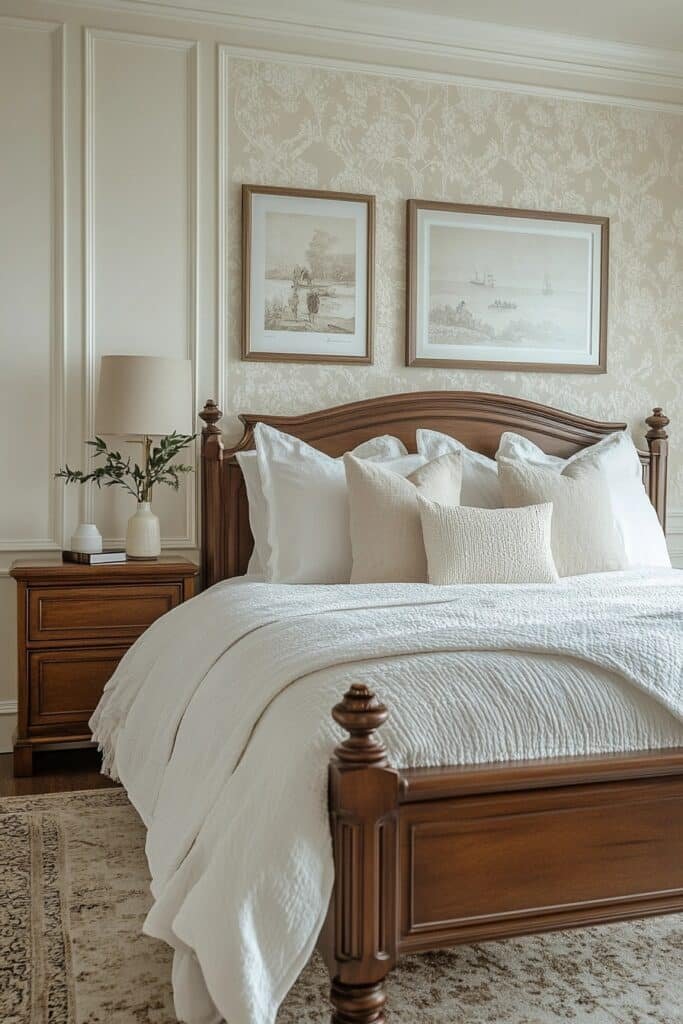 Transitional Victorian Guest Room