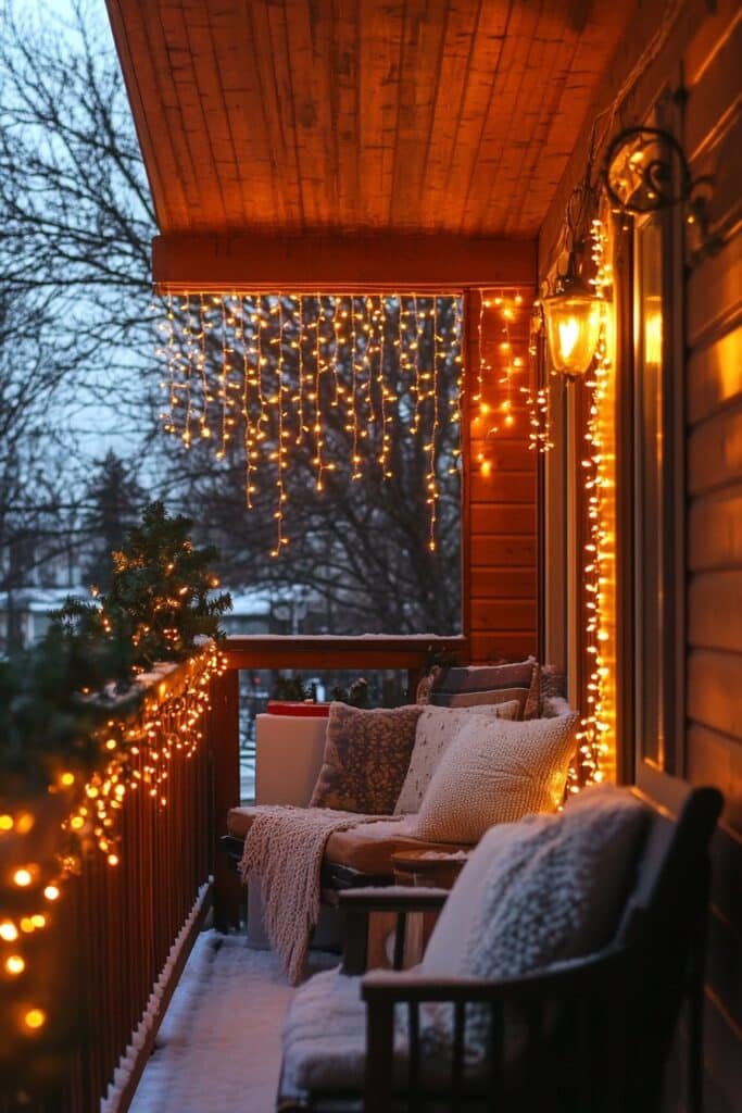 Twinkling Balcony Lights