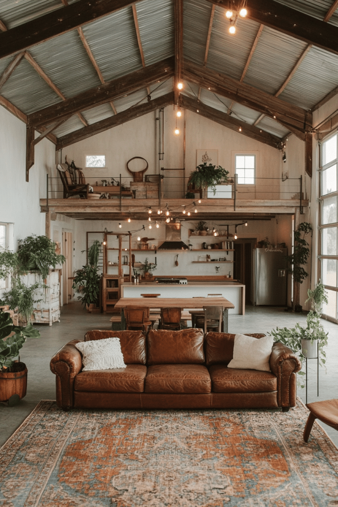 Vertical Grandeur Barndominium Living Room