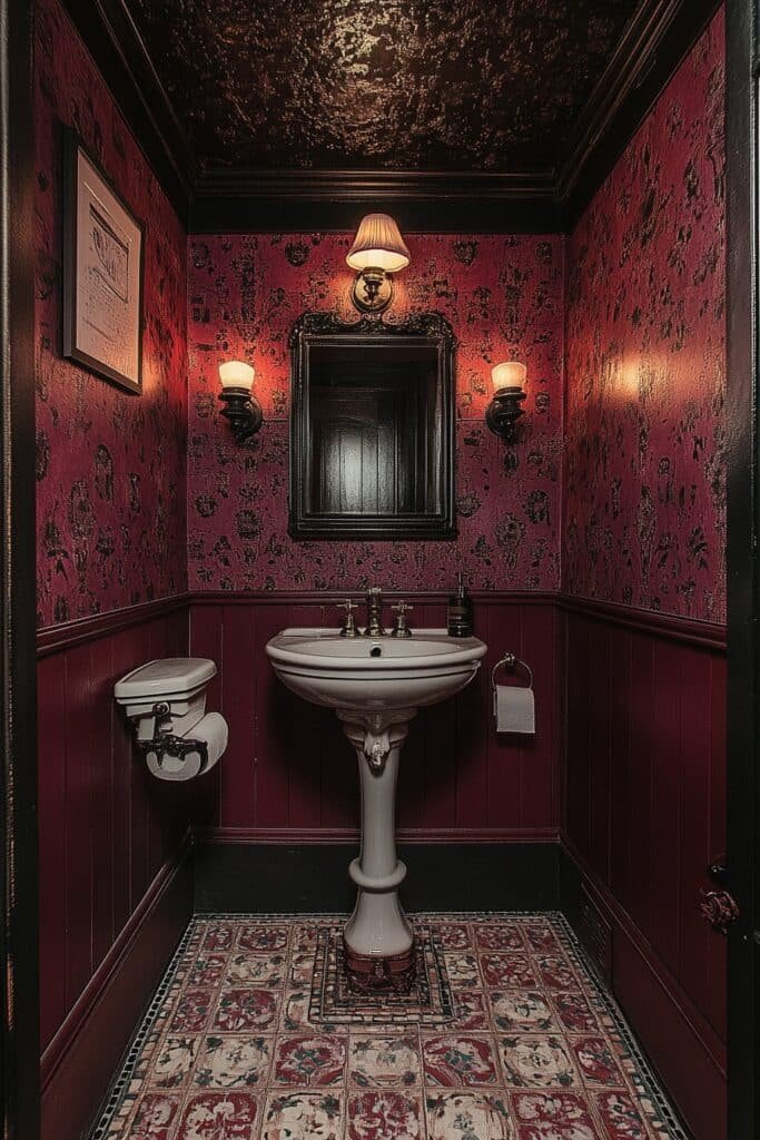 Victorian Chic Powder Room