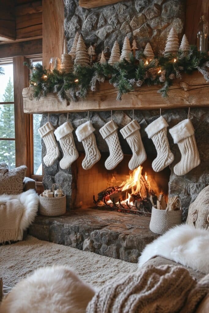 Warm Knit Stockings Display