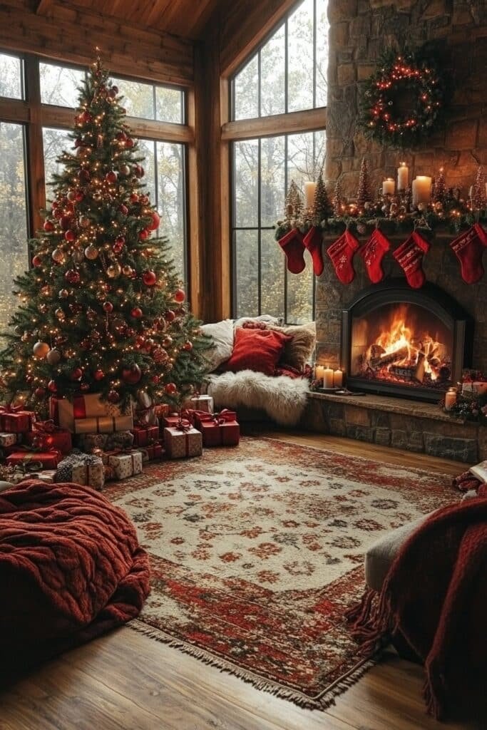 Warm and Cozy Holiday Living Room