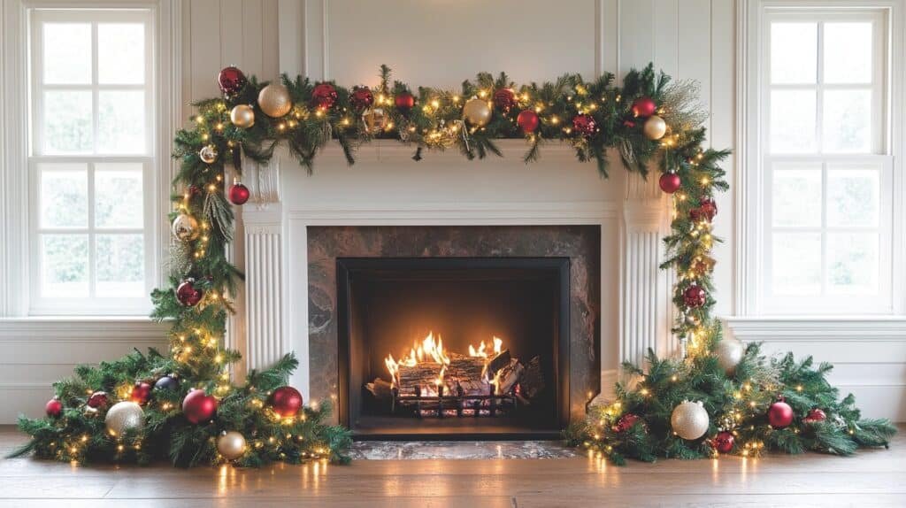 christmas fireplace decor