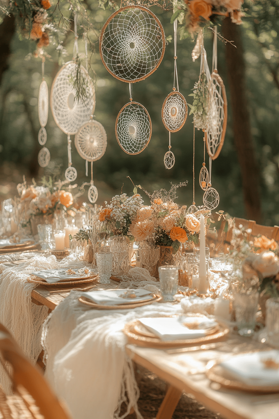 boho wedding table decorations