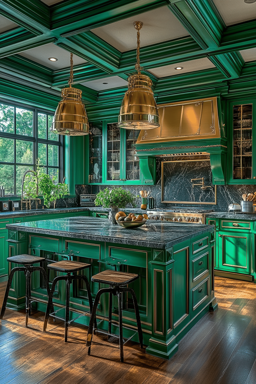 Emerald Green Kitchen Cabinets