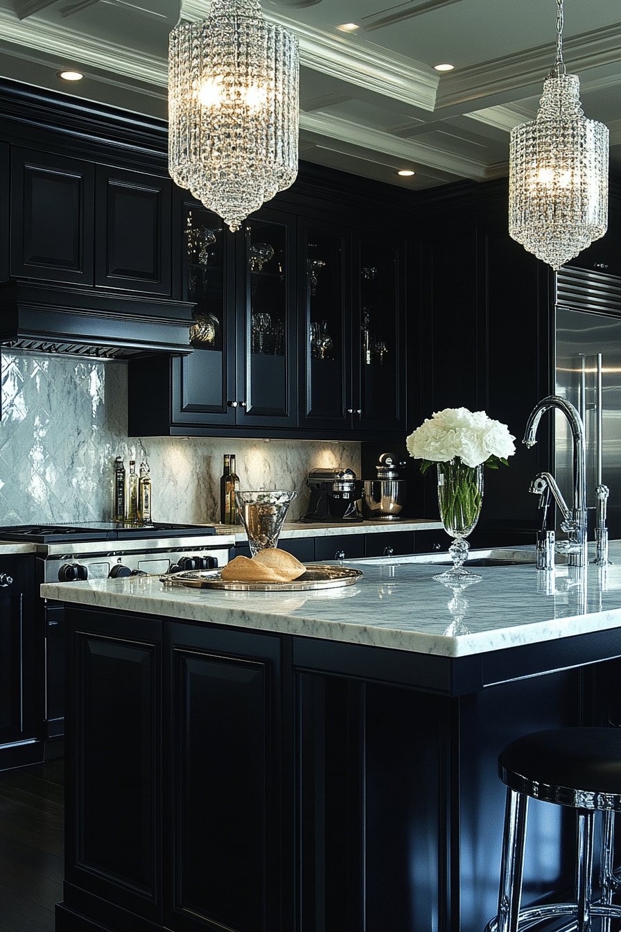 dark kitchen cabinets