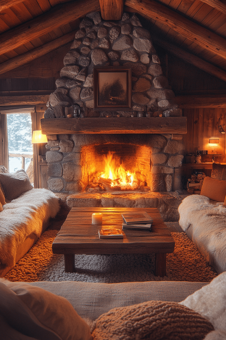 little cabin living room