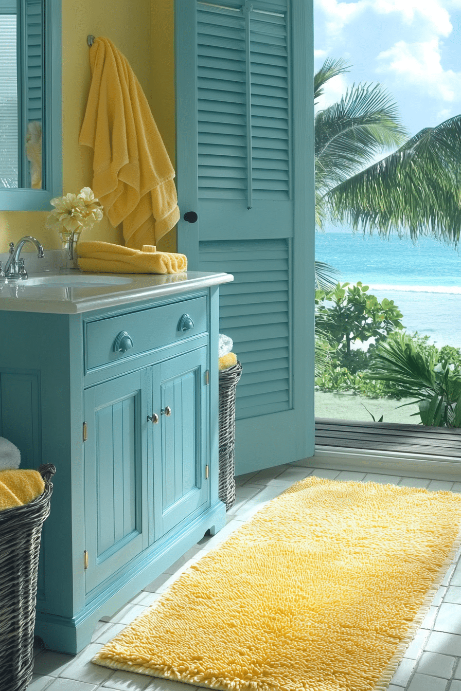 yellow and blue bathroom ideas