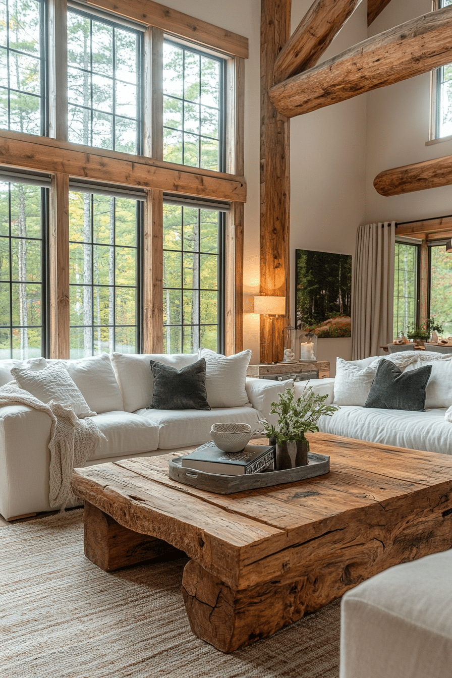 rustic modern living room