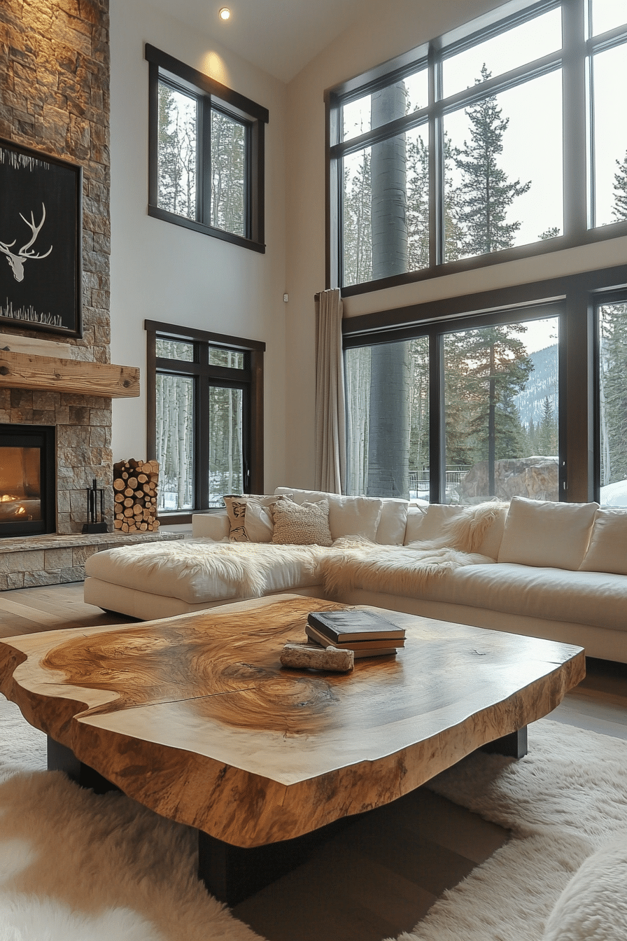 rustic modern living room