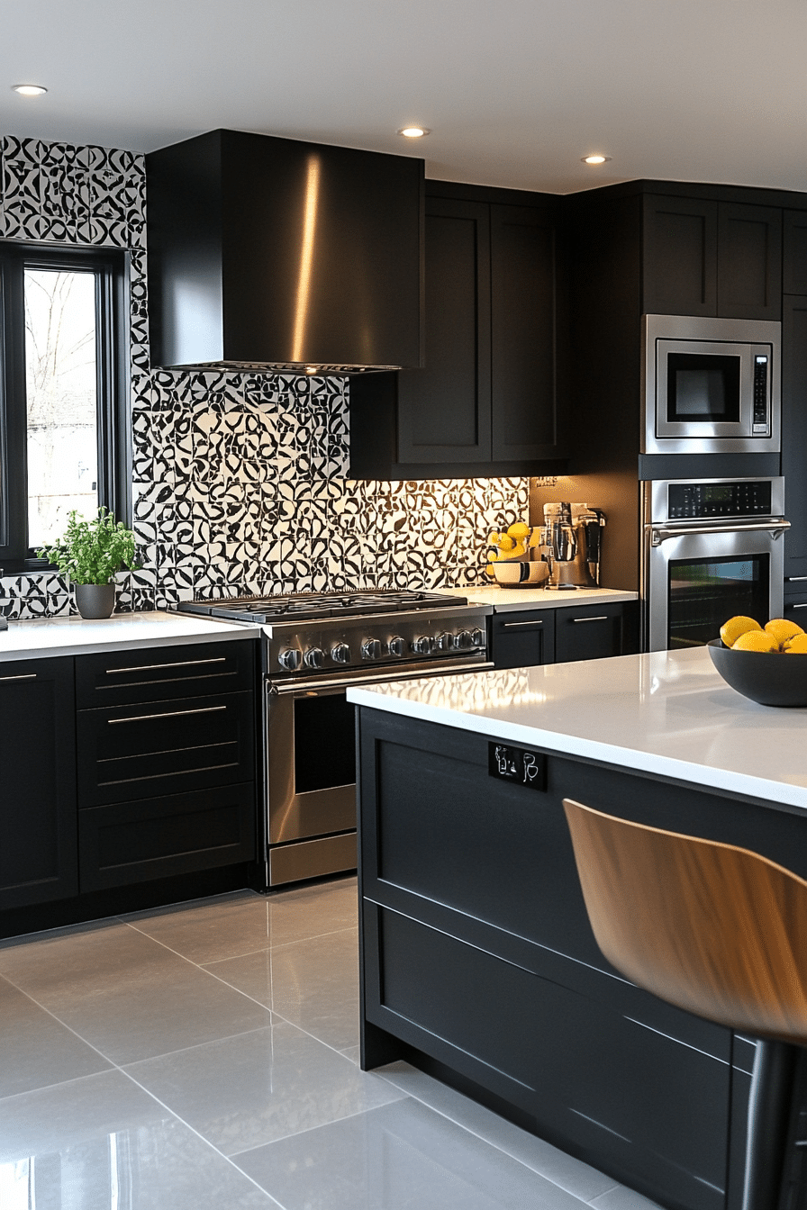 dark kitchen cabinets