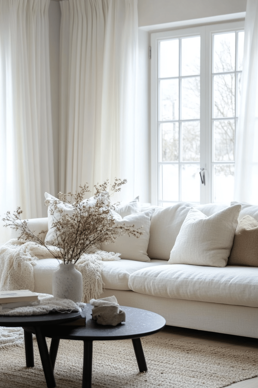 Black and white living room