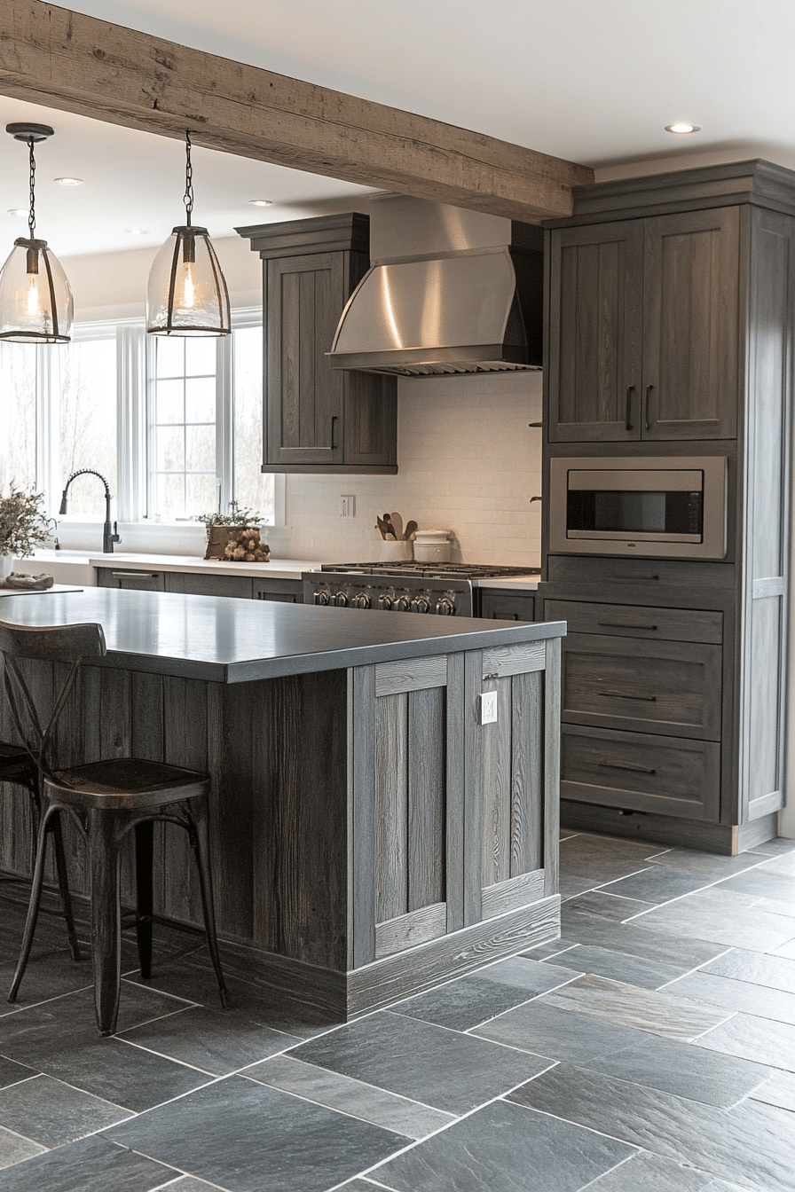 gray kitchen cabinets