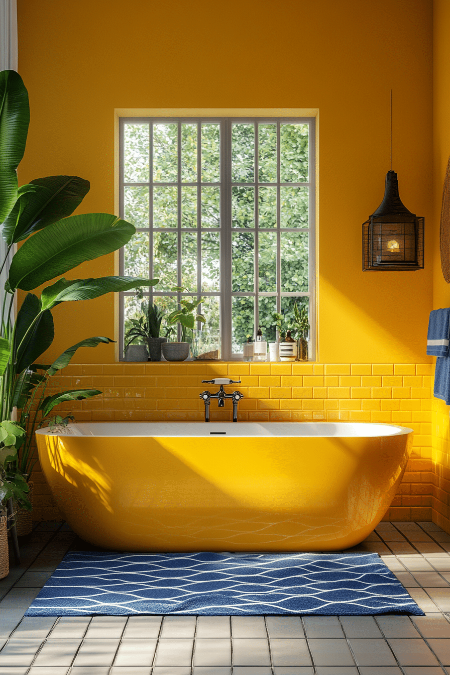 yellow and blue bathroom ideas