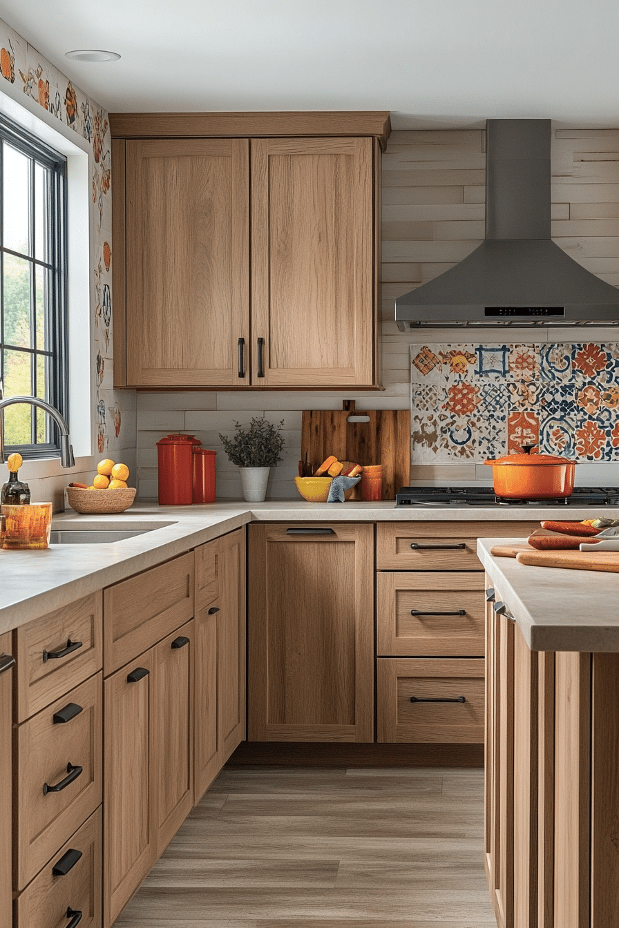 oak kitchen cabinets