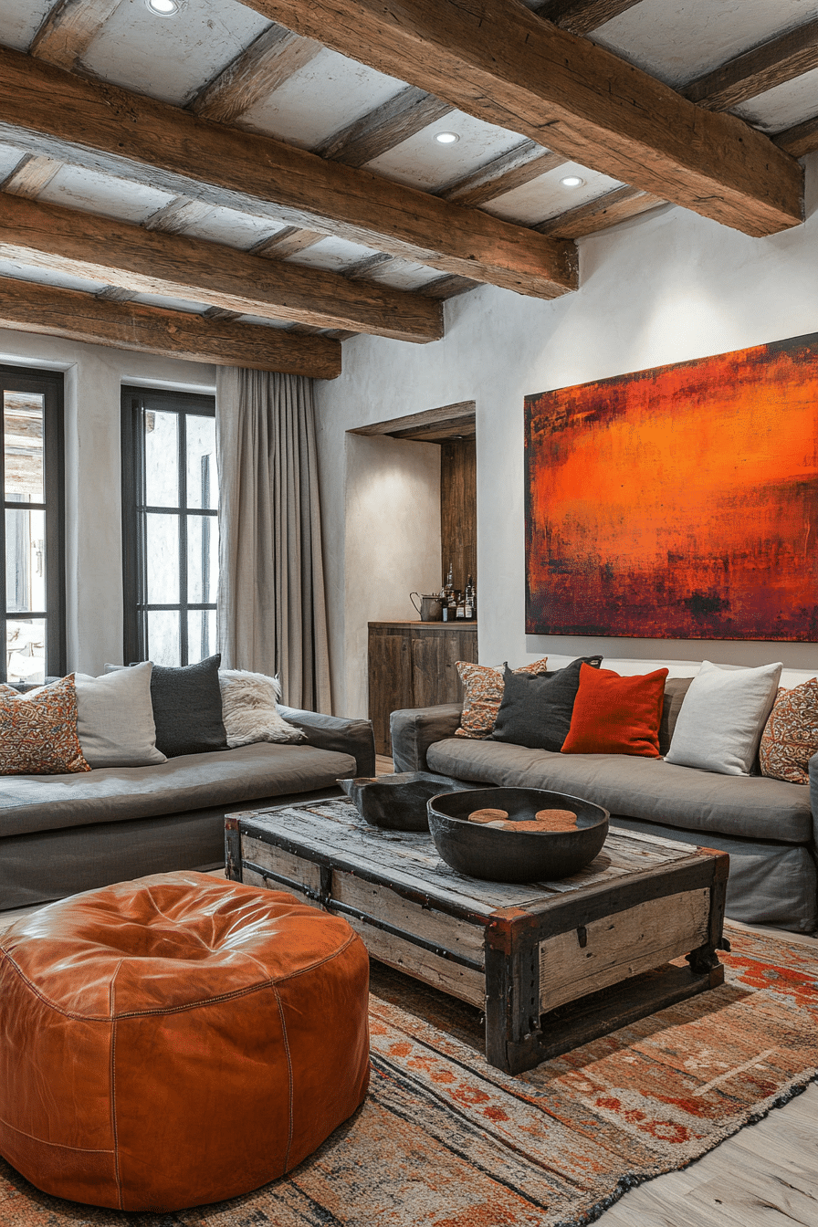 rustic modern living room