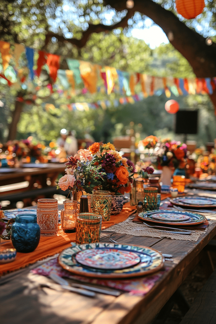 boho wedding table decorations